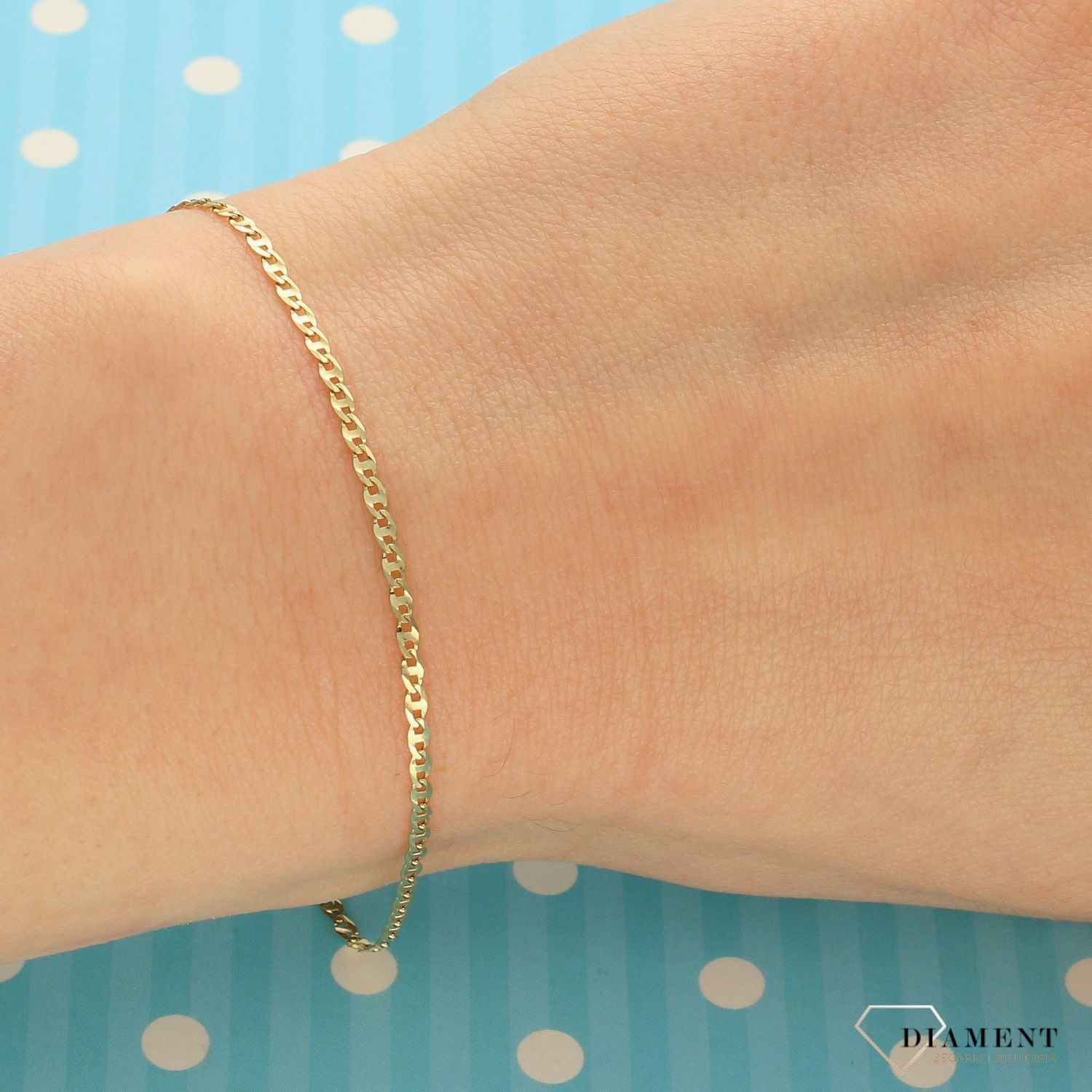 Złota bransoletka 375 gucci DIA-BRA-FPBCGDE 040-375 1,6mm (1).jpg